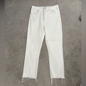 Agolde Women's White Straight Leg Jeans